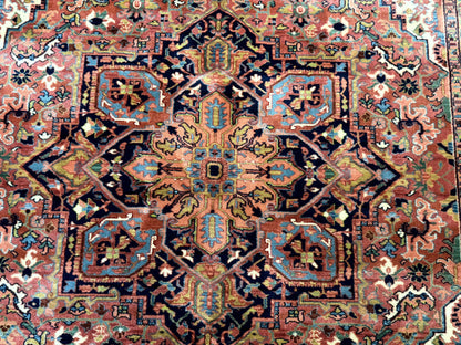 8.8 x 12 Karastan Heriz Rug #726, Vintage Wool Discontinued Carpet, Original 700 Series - Nuvé