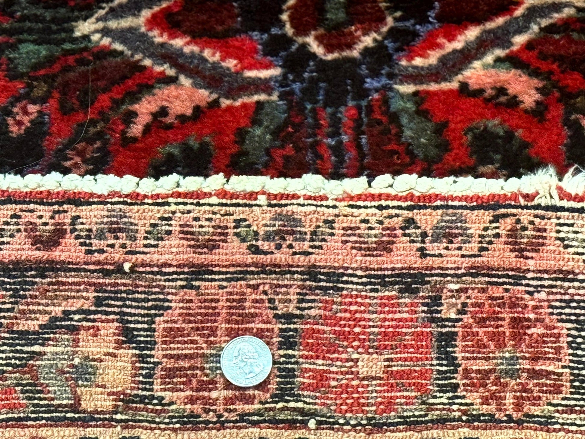 Persian Rug 3x5, Red Tribal Rug, Semi Antique, Wool Rug 3 x 5, Persian Hamadan Rug - Nuvé