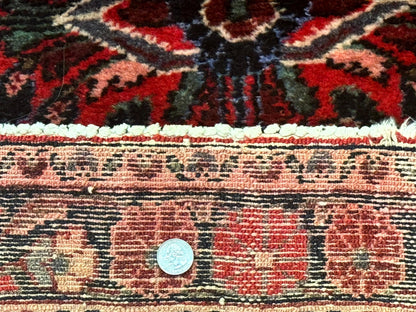 Persian Rug 3x5, Red Tribal Rug, Semi Antique, Wool Rug 3 x 5, Persian Hamadan Rug - Nuvé