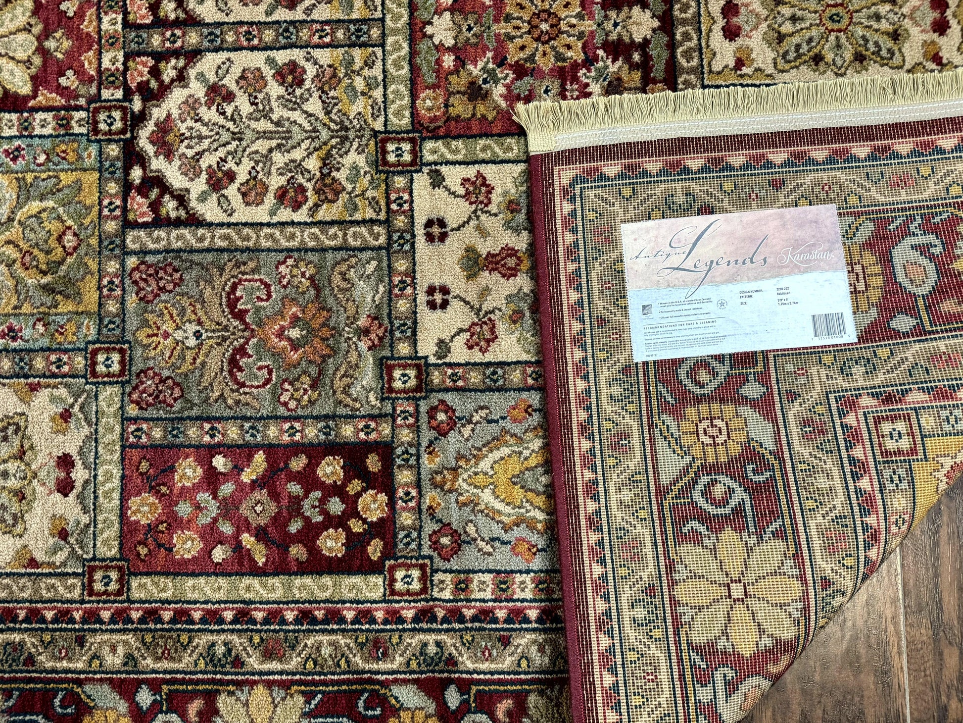 Karastan Rug 5.9 x 9 Antique Legends Bakhtiyari#2200-202, Karastan Area Rug, Wool Pile Vintage Karastan Carpet - Nuvé