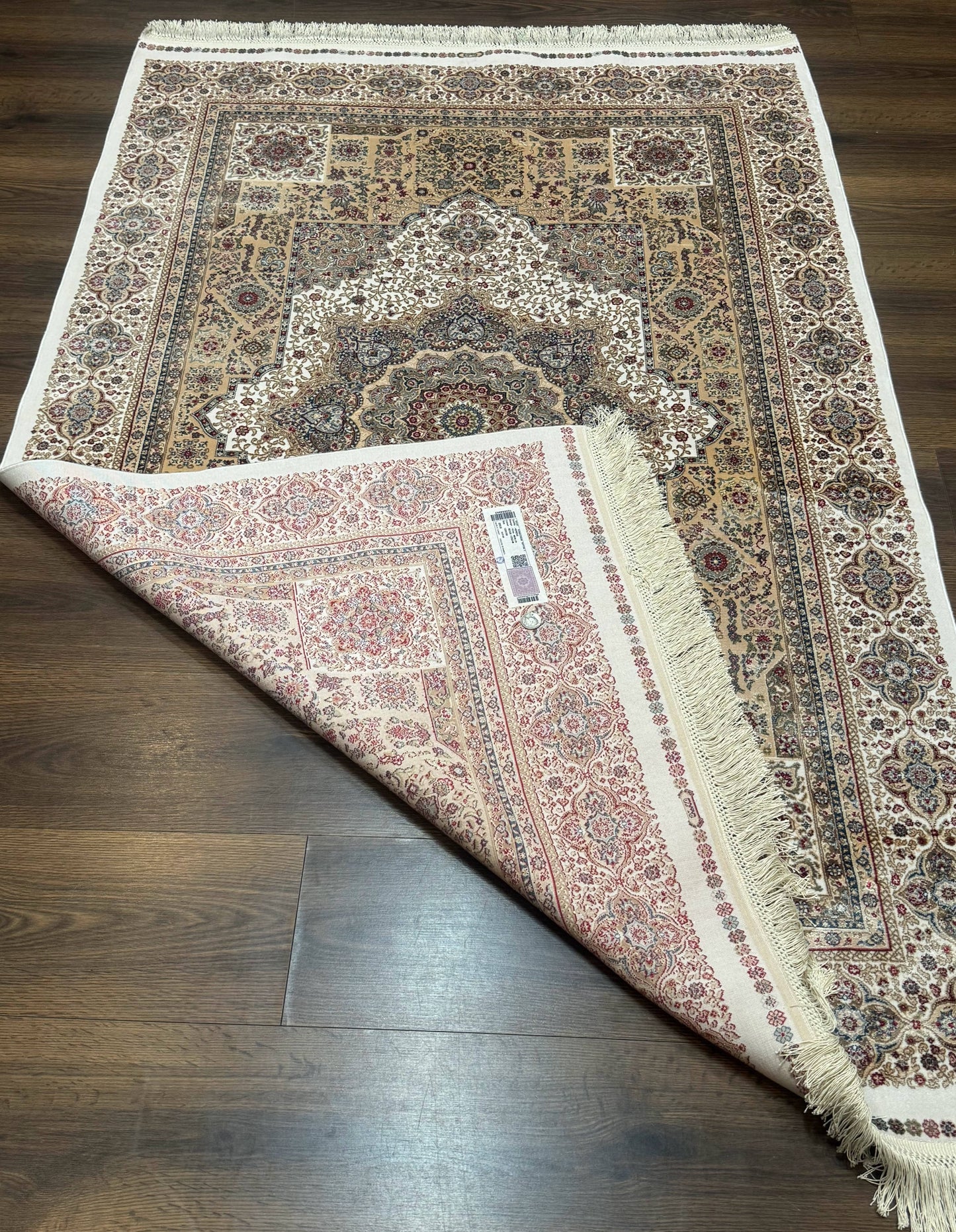 Turkish Memluk Silk Rug 4x6, Hereke Carpet, Bamboo Silk, New - Nuvé