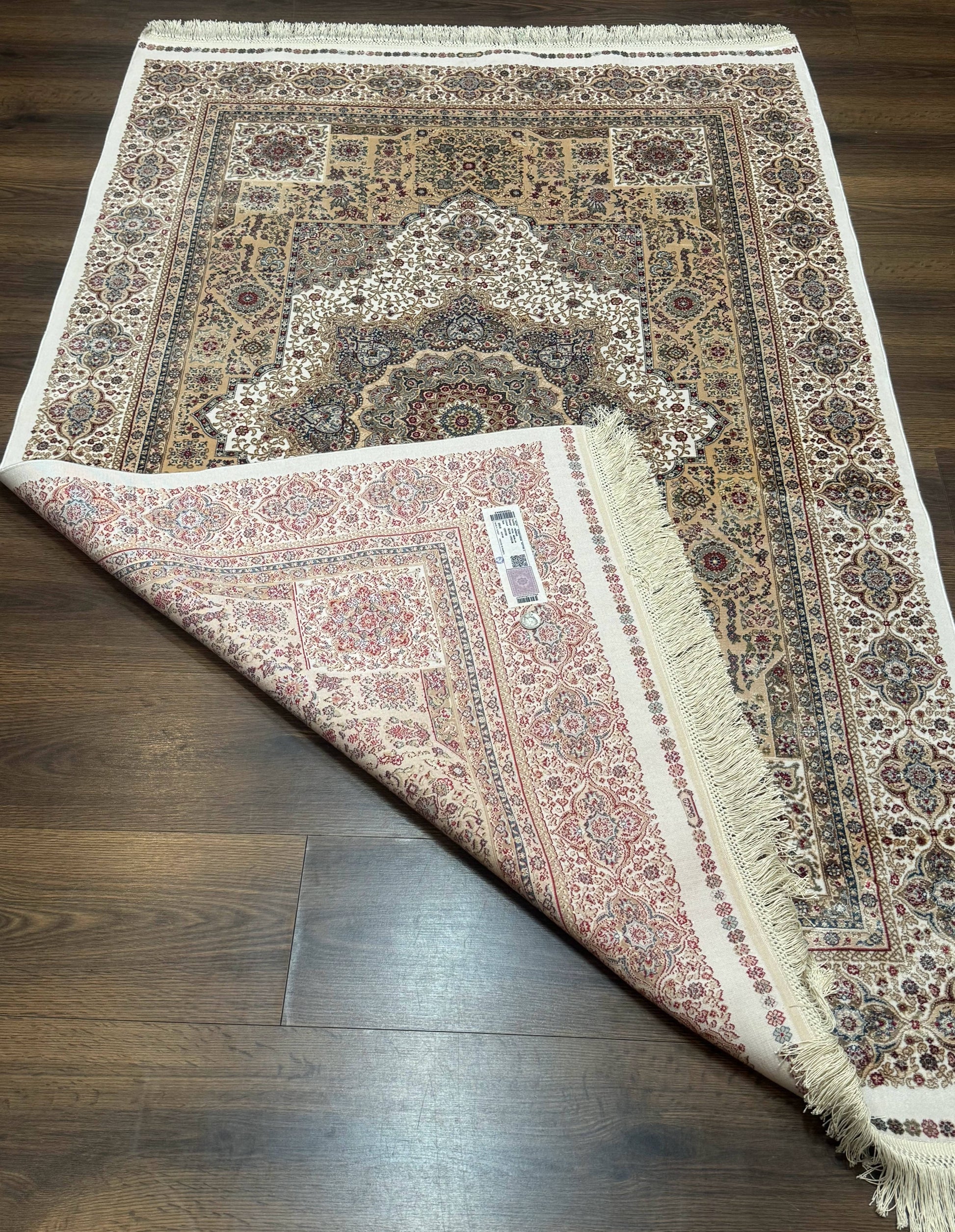 Turkish Memluk Silk Rug 4x6, Hereke Carpet, Bamboo Silk, New - Nuvé
