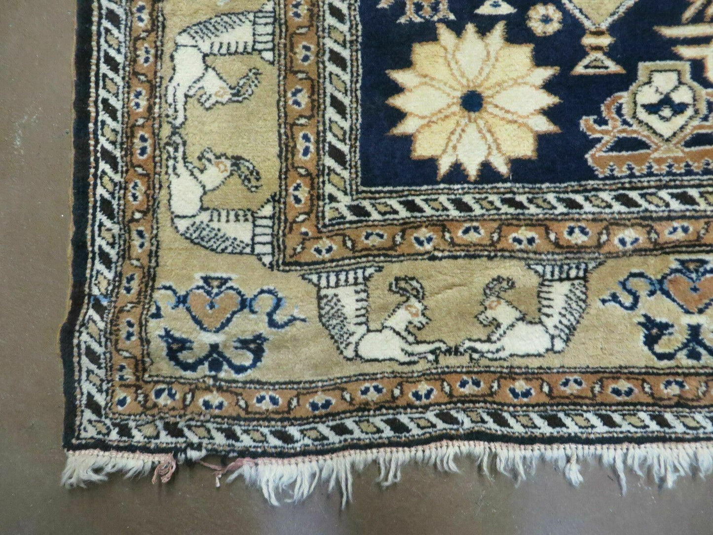 Persian Qum Rug 5.6 x 8.8, Navy Blue - Nuvé
