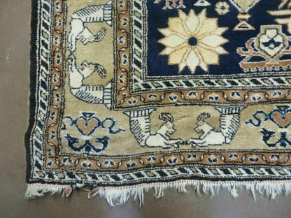 Persian Qum Rug 5.6 x 8.8, Navy Blue - Nuvé