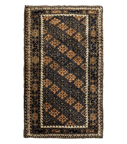 2' X 3' Antique Handmade Pakistani Bokhara Turkoman Balouchi Wool Rug Mat Nice