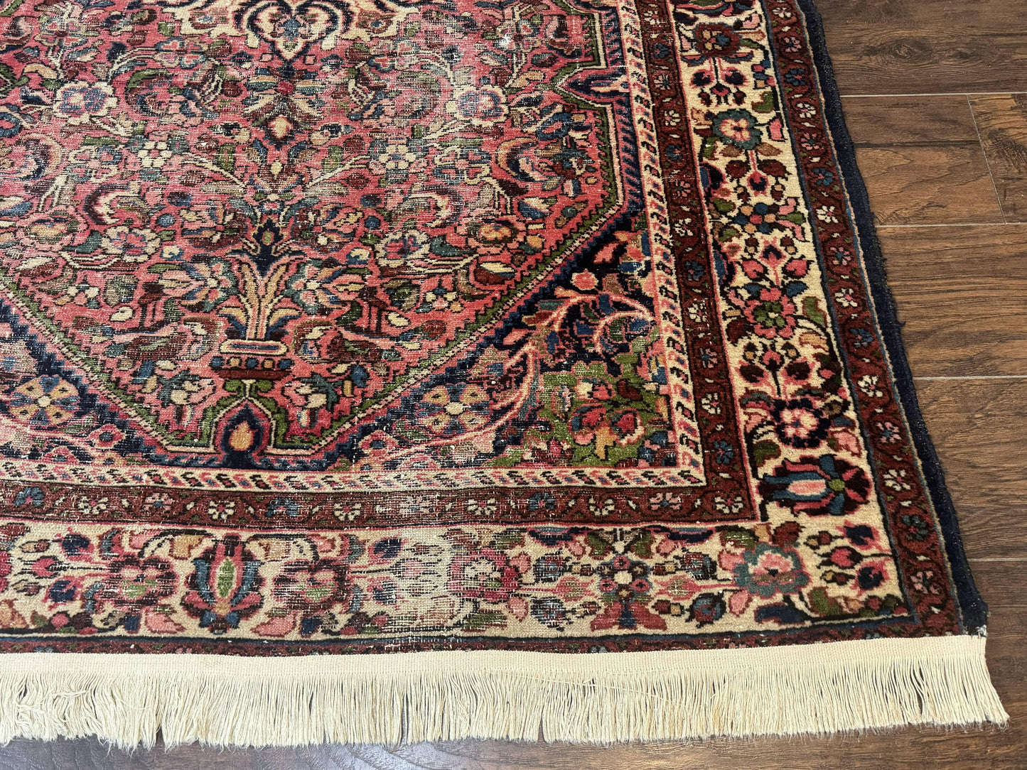 Antique Persian Malayer Rug 4'7" x 6'6" – 1920s Tribal Red Wool Carpet - Nuvé