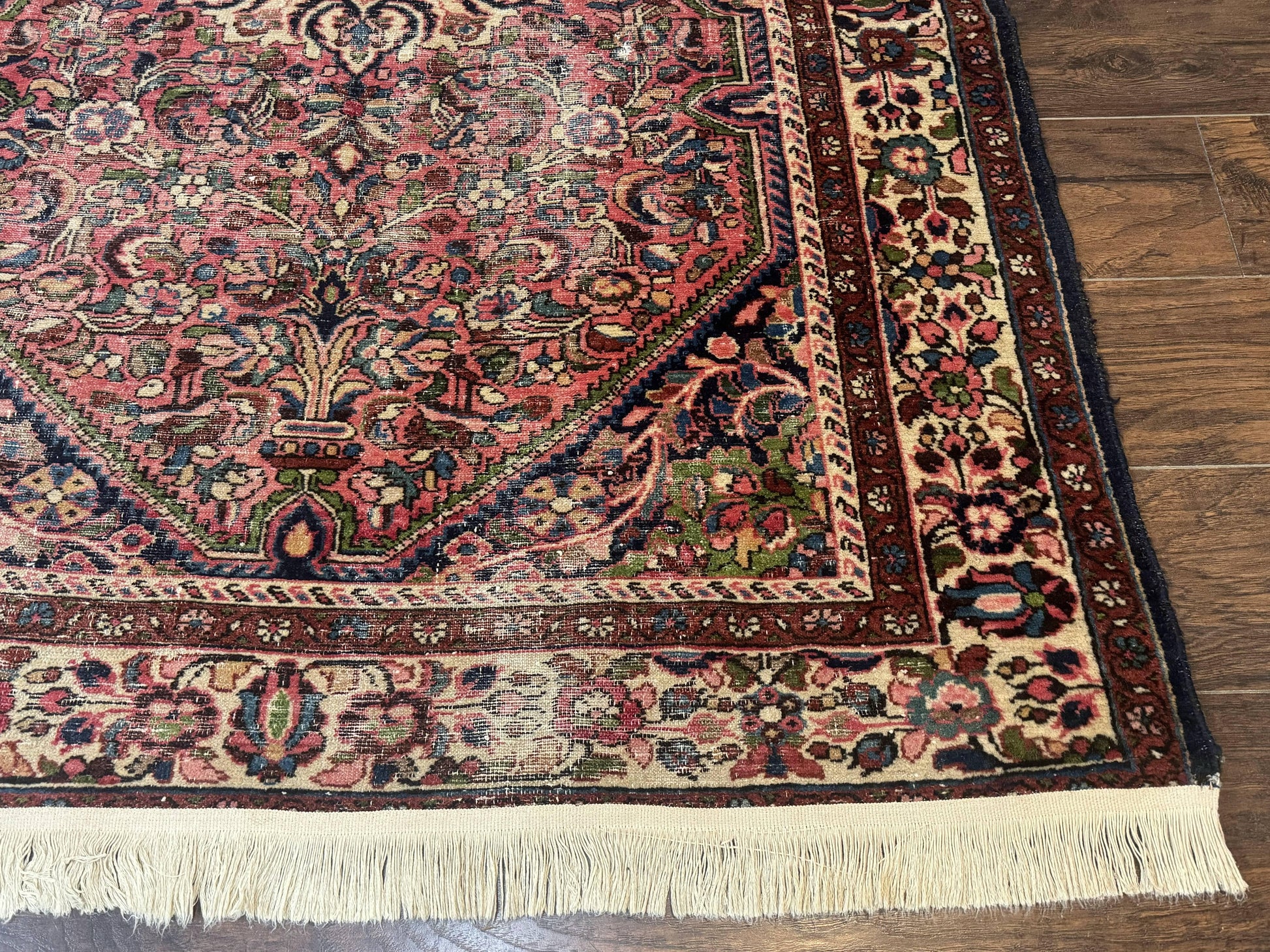 Antique Persian Malayer Rug 4'7" x 6'6" – 1920s Tribal Red Wool Carpet - Nuvé