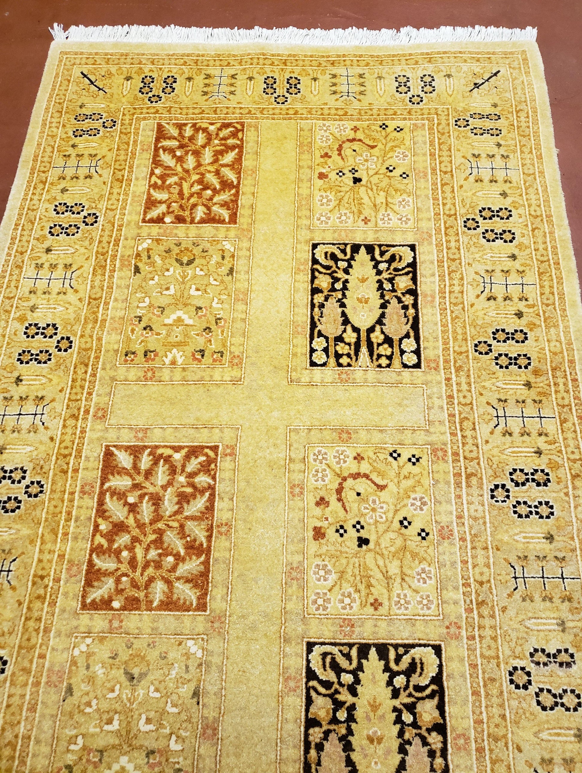 3' 2" x 12 ' 6" Pak Persian Safavieh Runner Haji Jalil Fine Runner Rug 3ft Runner 12ft Runner 13ft Runner Panel Design Runner Hand-Knotted - Nuvé