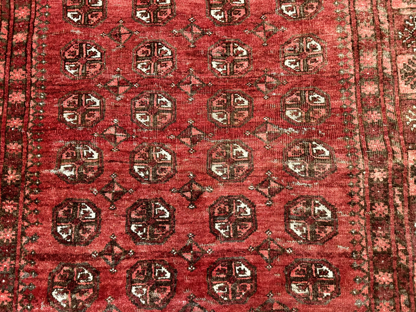 Antique Persian Turkoman Rug 5x6, Red - Nuvé