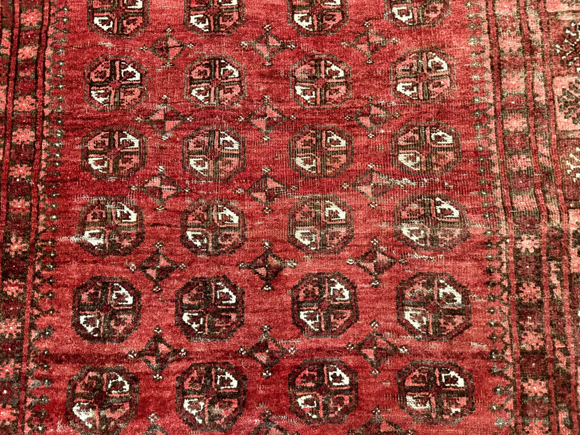 Antique Persian Turkoman Rug 5x6, Red - Nuvé