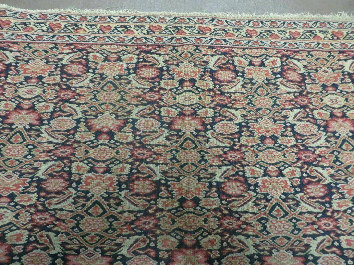 4' X7' Antique Handmade Turkish Wool Kilim Soumak Flat Weave Rug Tribal Organic - Nuvé