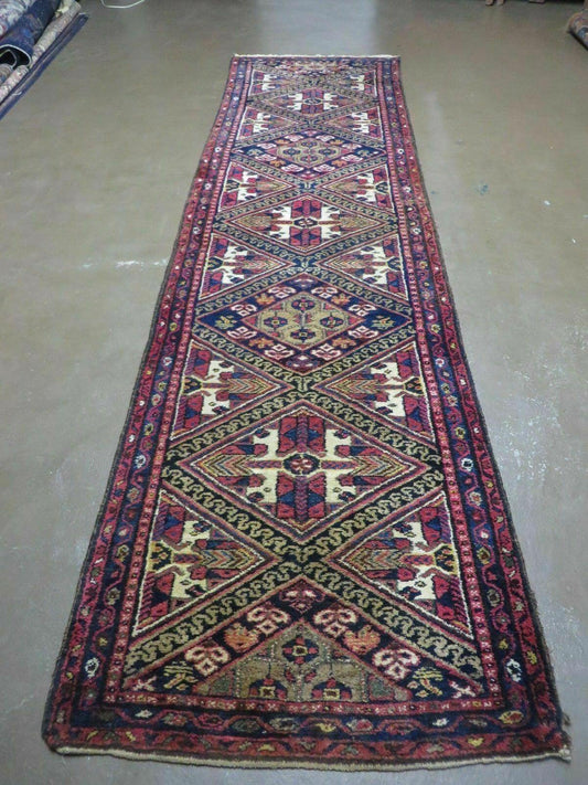 2' 6" X 9' Antique Handmade Turkish Anatolian Wool Runner Rug Nice - Nuvé