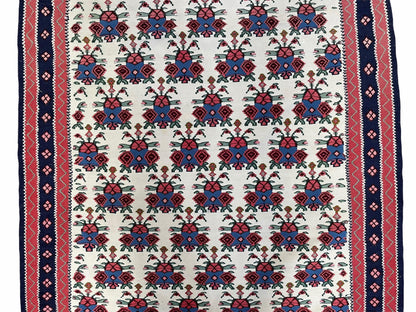 3x5 Vintage Kurdish Senneh Kilim Rug 3 x 5 Heirloom Rug Flatweave Antique Rug Playroom Rug Collectible Rug Beige Kilim - Nuvé
