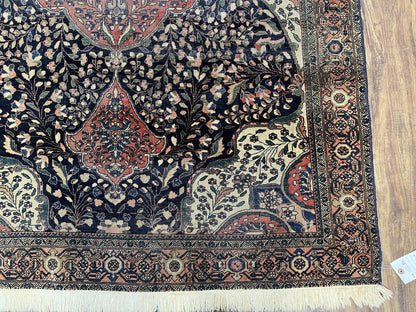 Antique Persian Sarouk Farahan Rug 4x7, Collectible Persian Carpet - Nuvé