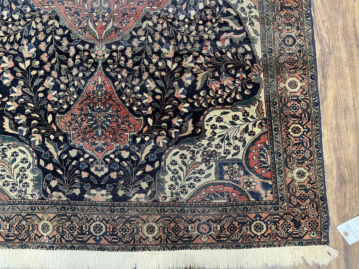 Antique Persian Sarouk Farahan Rug 4x7, Collectible Persian Carpet