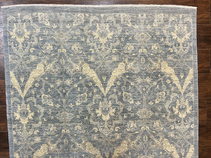 Contemporary Pakistani Rug 5 x 6.6, Handmade Floral Wool Rug, Spanish Pattern - Nuvé