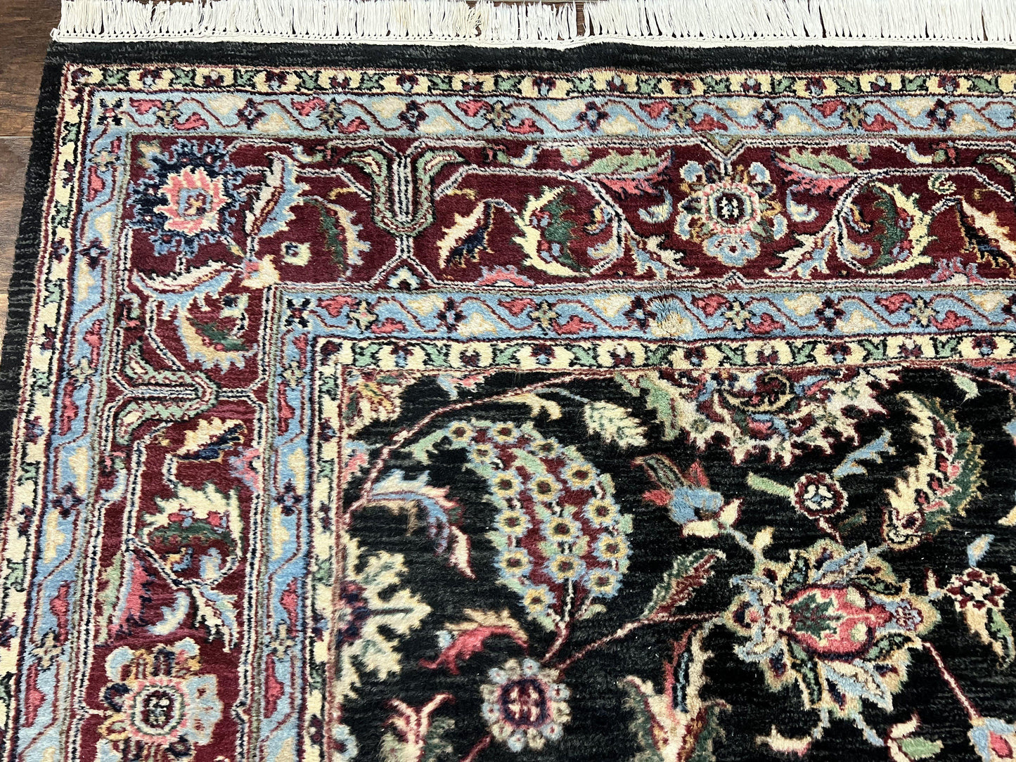 Indo Persian Rug 8x10, Nourison Carpet, Floral, Hand Knotted Vintage Wool Rug - Nuvé