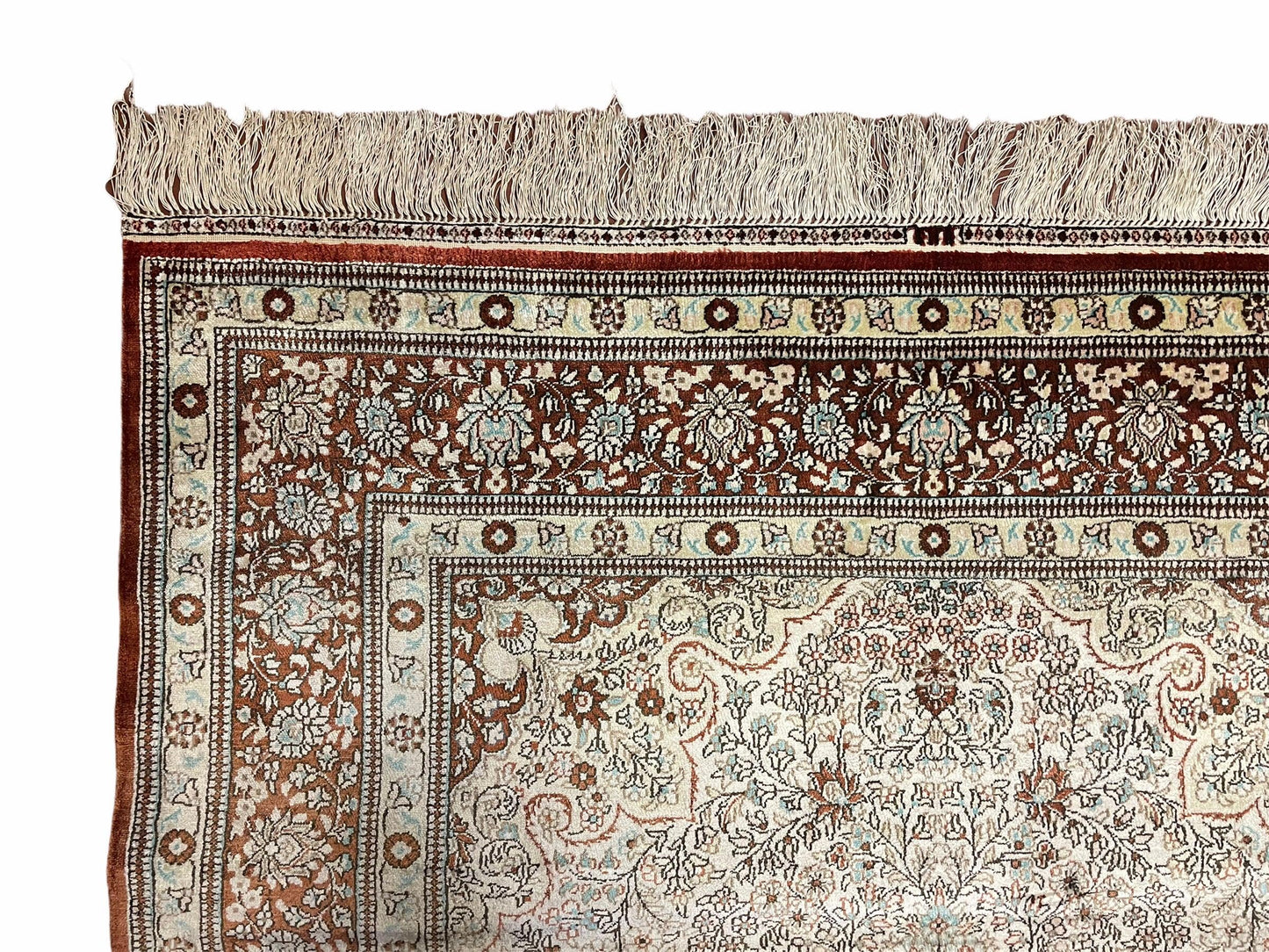 4' X 6' Vintage Fine Handmade Chinese Oriental Silk Rug 400 KPSI Wow - Nuvé