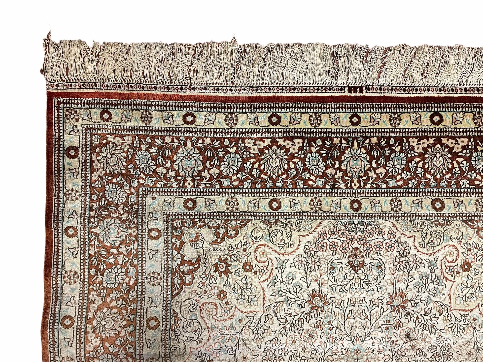 4' X 6' Vintage Fine Handmade Chinese Oriental Silk Rug 400 KPSI Wow - Nuvé