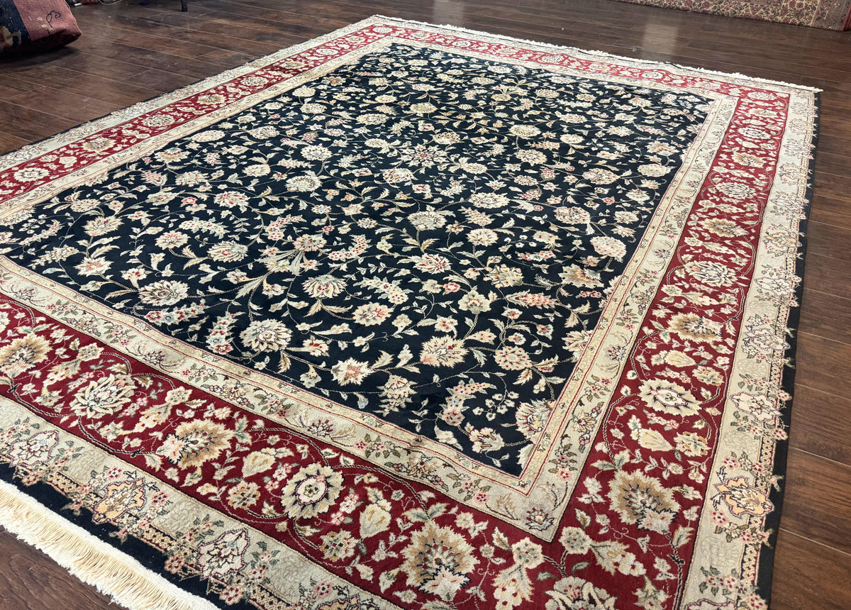 Black Pak Persian Rug 8x10, Floral Allover