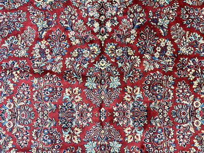 Karastan Rug 10x18 Red Sarouk #785, Wool Karastan Carpet, Original 700 Series, Vintage Discontinued Large Oriental Rug - Nuvé