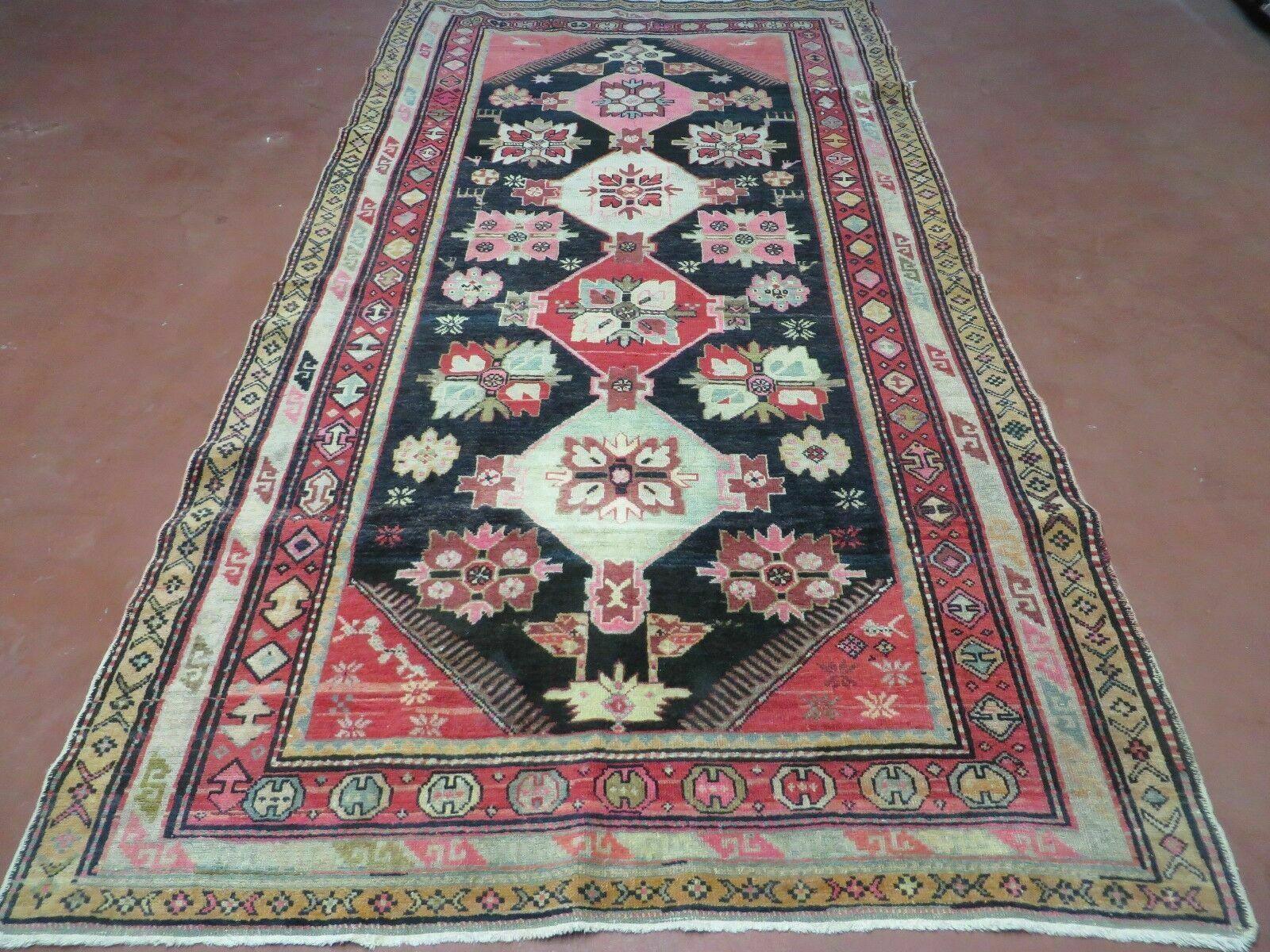 5' X 9' Antique Karabagh Caucasian Rug Handmade Wool Carpet Organic Dyes Nice - Nuvé