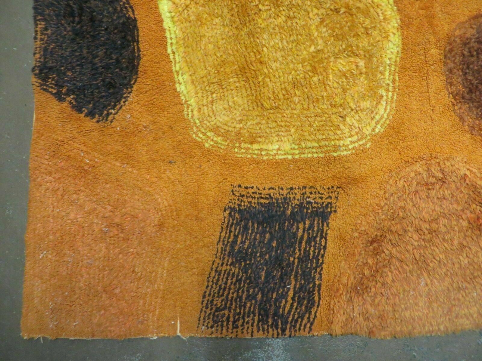 4' X 6' Modern Handmade Hooked Rug Wool Abstract Nice - Nuvé