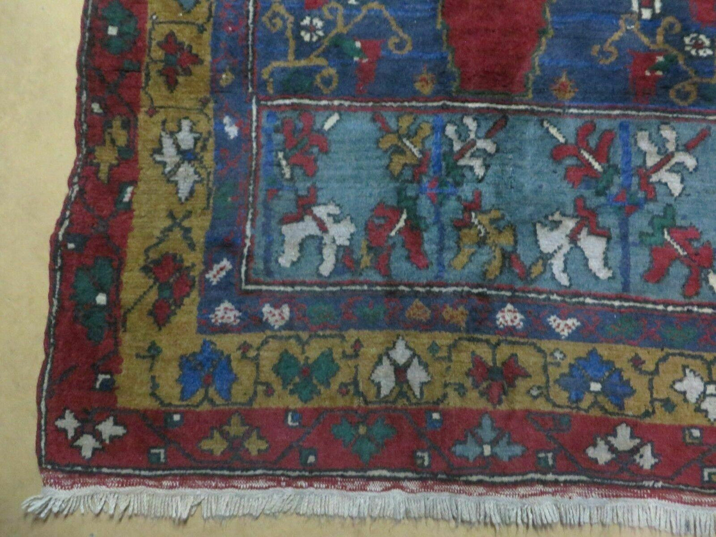 4' X 8' Vintage Handmade Turkish Kazak Pattern Wool Rug Carpet Nice # 105 - Nuvé