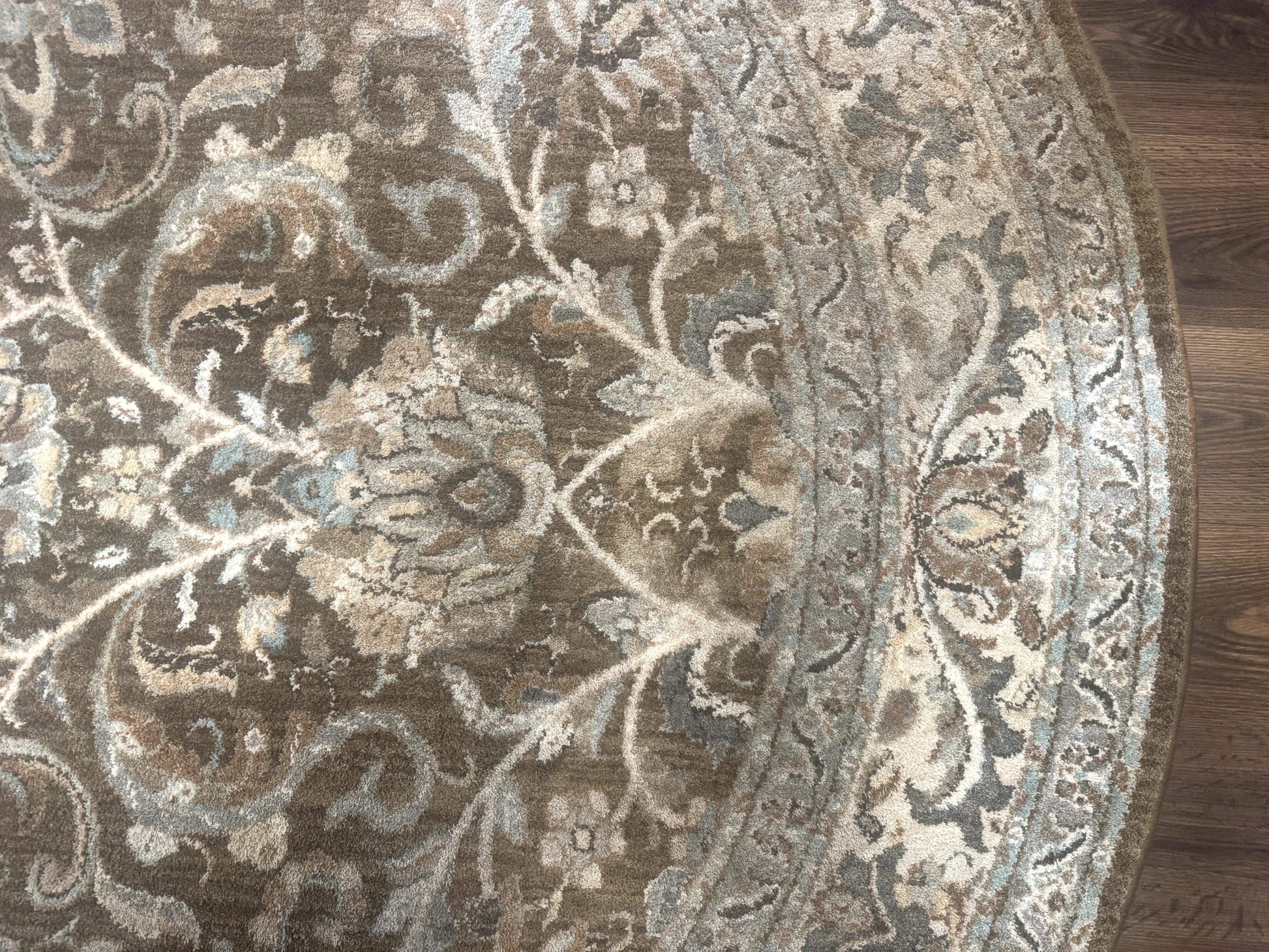 Round Karastan Rug 8x8 ft, Euphoria New Bridge Karastan Rug, Indo Mahal Design - Nuvé