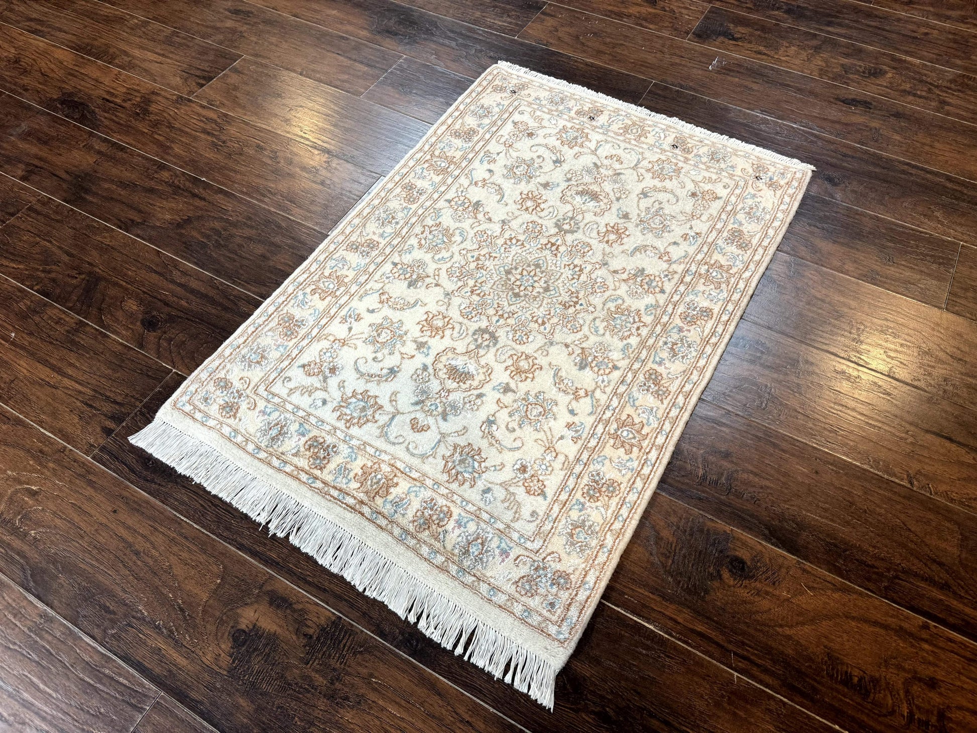 Small Persian Tabriz Rug 2.6 x 3.8, Vintage, Wool and Silk Highlights, Fine 225 KPSI - Nuvé