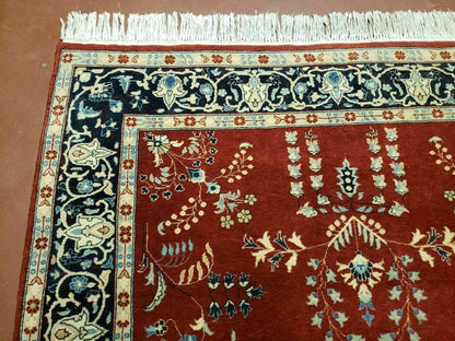 4' X 6' Vintage Handmade Pakistani Rug Highly Detailed Red - Nuvé