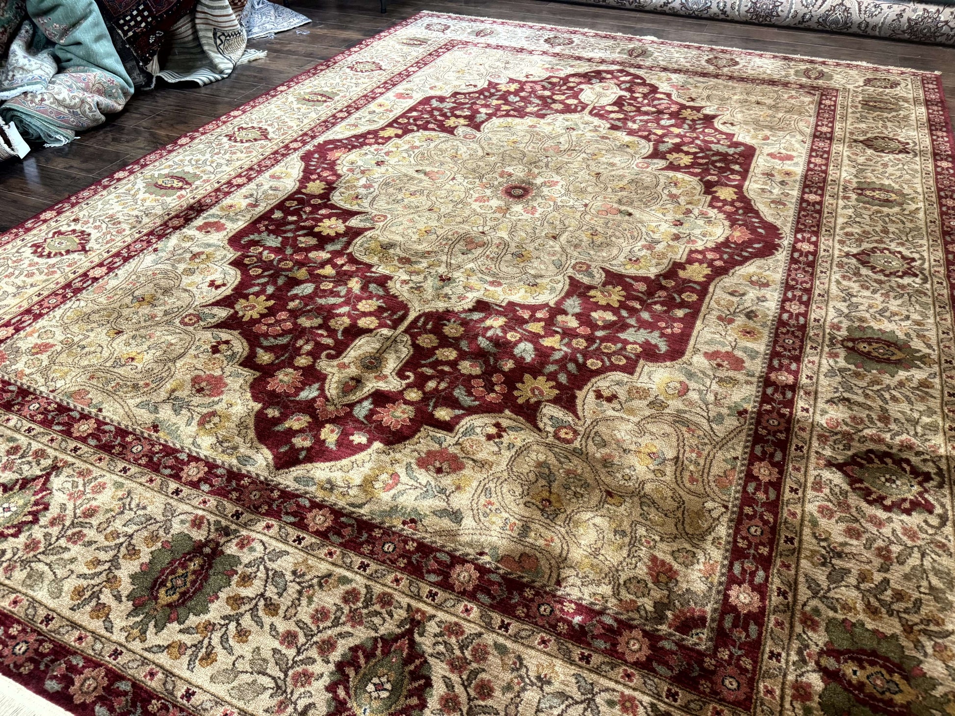 Karastan Rug 8.8 x 12, Antique Legends Royal Tabriz, Wool Pile, Vintage, Rare - Nuvé