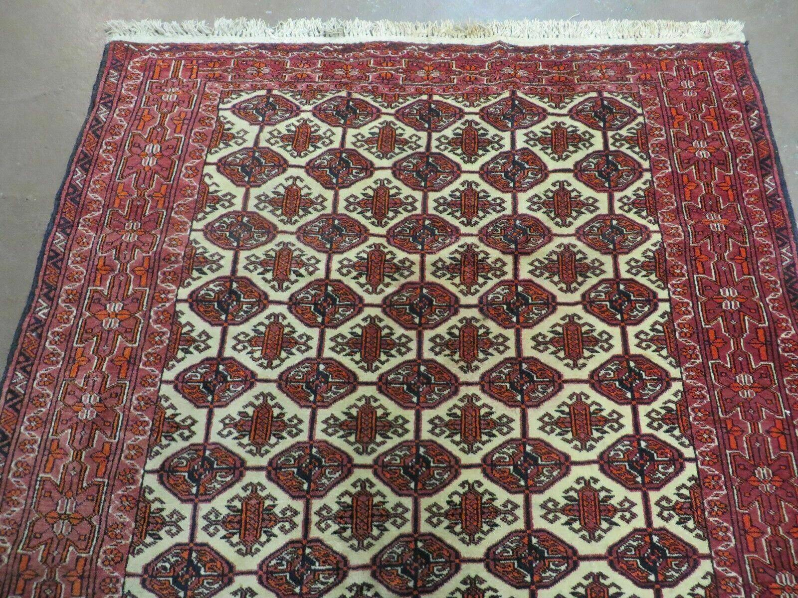 4' X 6' Handmade Finely Knotted Pakistan Turkoman Bokhara Wool Rug Nice - Nuvé