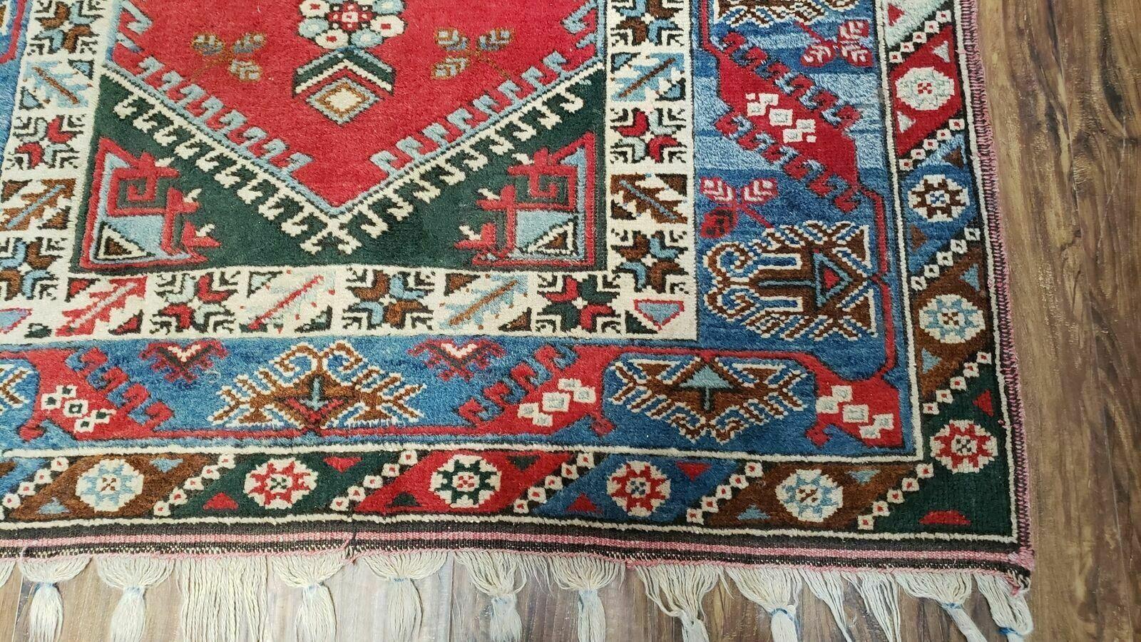 4' X 6' Handmade Turkish Super Kazak Shirvan Wool Rug Colorful - Nuvé