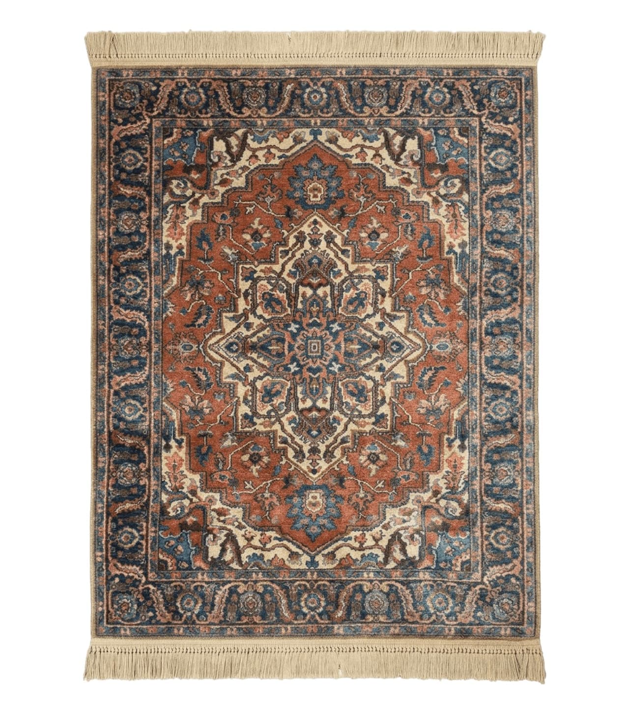 Karastan Rug 4x6, Vintage Karastan #744 Antique Serapi Pattern, Wool Pile, Original 700 Series Karastan Carpet