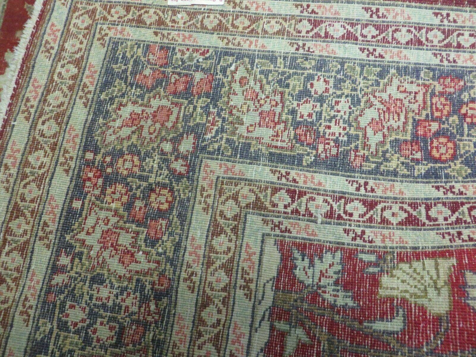 4' X 6' Antique Handmade Turkish Tree Of Life Oriental Wool Rug Birds Red - Nuvé