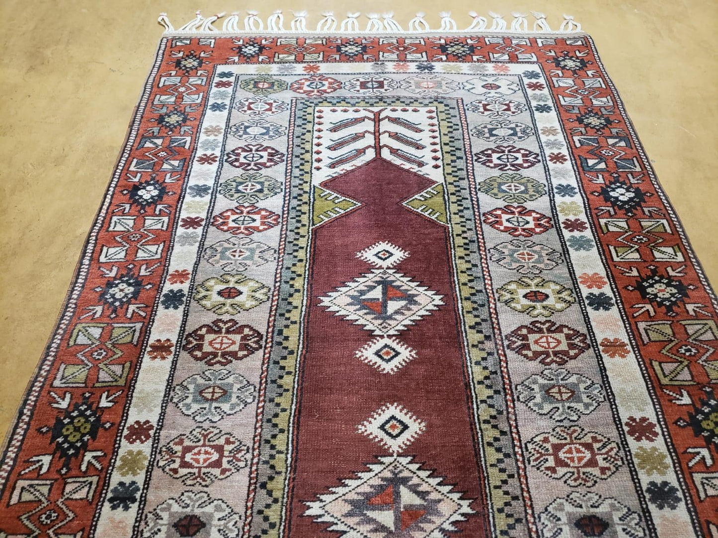 4x8 Turkish Rug - Turkish Oriental Carpet - Tribal Rug - Talesh Rug - Hand Knotted Wool Area Rug 4' 4" x 7' 6" Bedroom Rug Vintage - Nuvé
