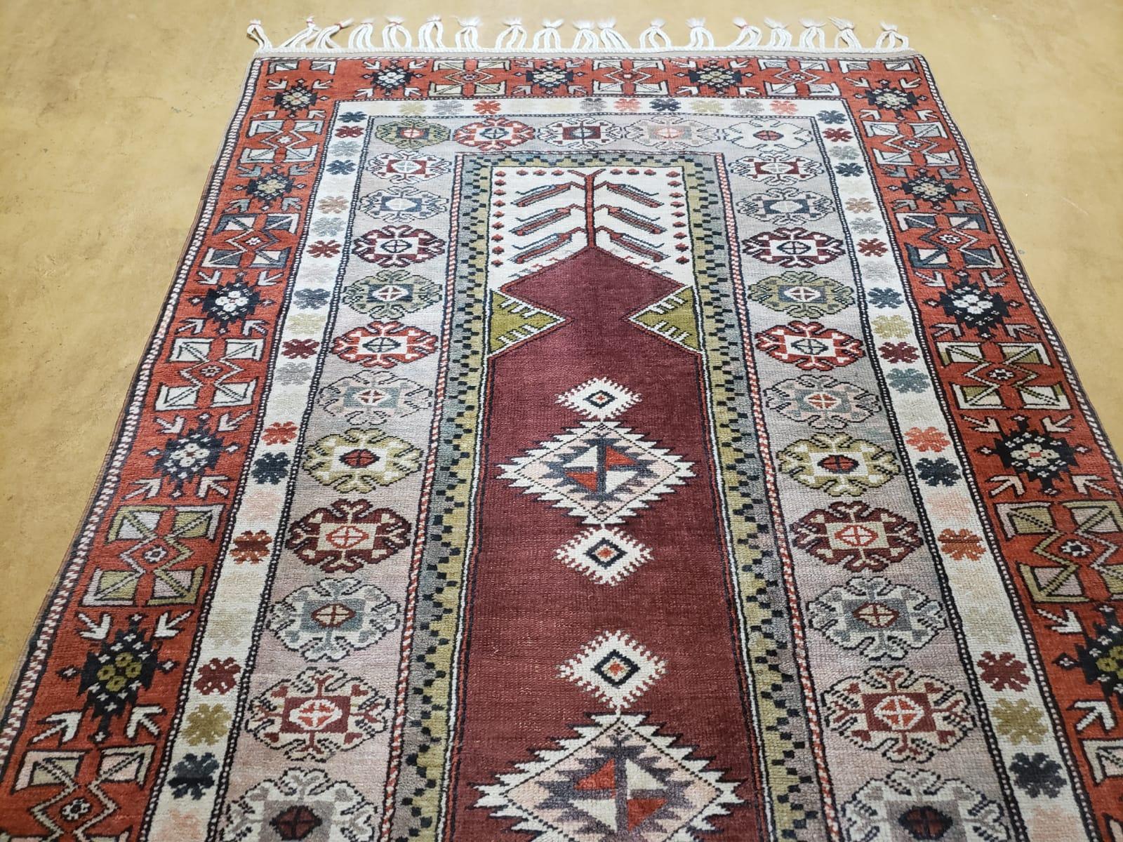4x8 Turkish Rug - Turkish Oriental Carpet - Tribal Rug - Talesh Rug - Hand Knotted Wool Area Rug 4' 4" x 7' 6" Bedroom Rug Vintage - Nuvé