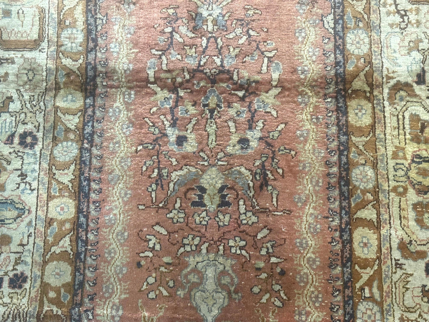 Silk Indian Kayseri Rug 4x6, Haji Jalili Design, Vintage Rug - Nuvé