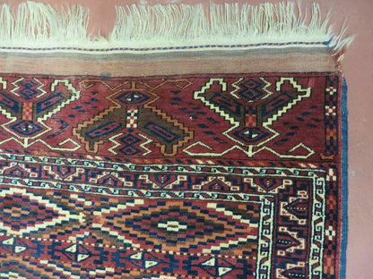 4' X 8' Antique Handmade Russian Bokhara Turkoman Yamud Wool Rug Carpet Nice - Nuvé