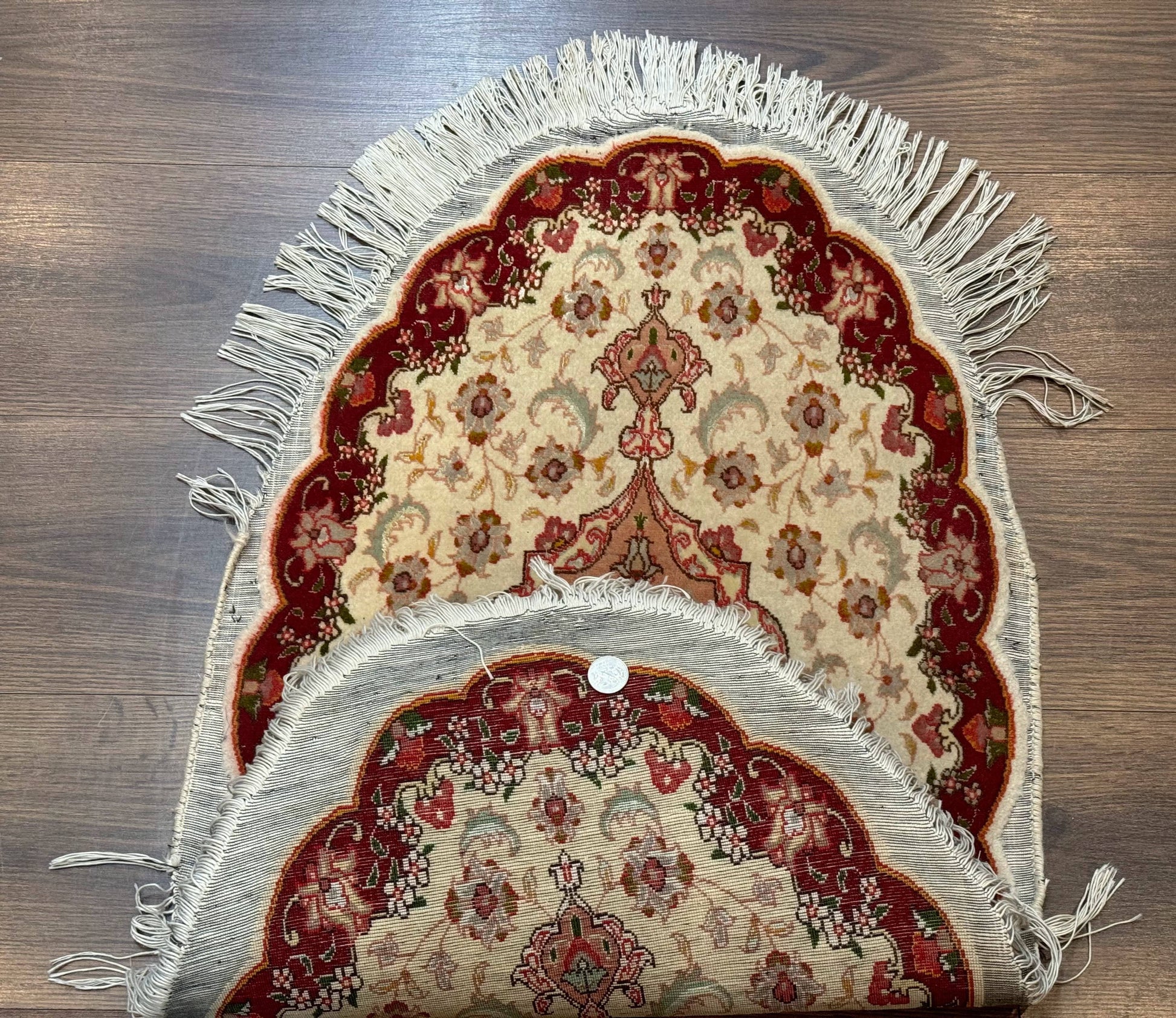 Small Oval Persian Tabriz Rug 2x4, Kork Wool and Silk Highlights, Fine 260 KPSI - Nuvé