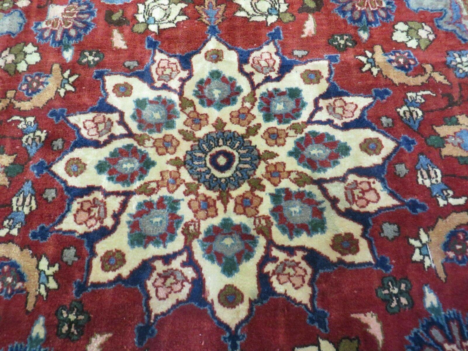 4' X 6' Antique Handmade India Floral Oriental Wool Rug Vegetable Dyes #120 - Nuvé