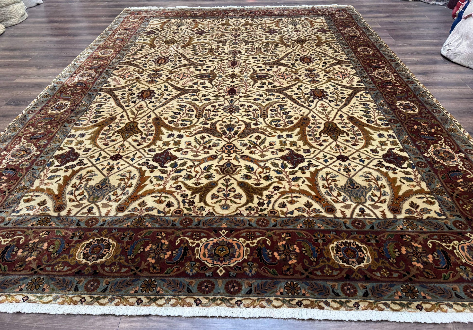 Persian Bidjar Rug 9x12 - Mustafi Allover Pattern - Traditional Carpet - Nuvé