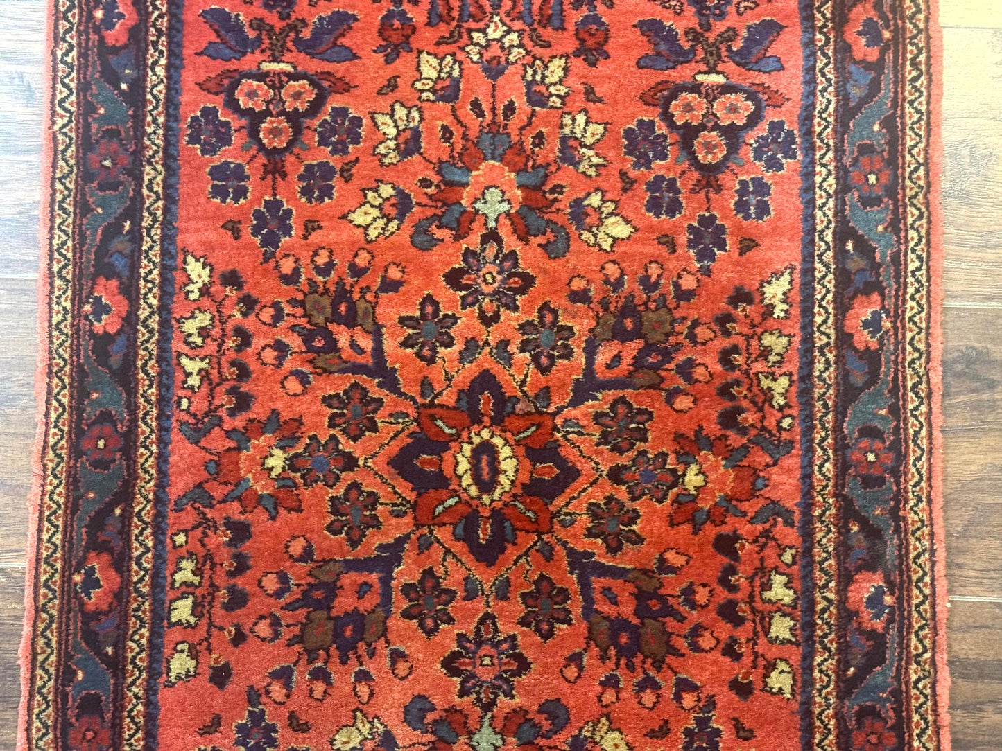 Antique Persian Sarouk Rug 2x4, Red, Fine 260 KPSI - Nuvé