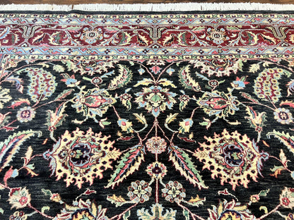Indo Persian Rug 8x10, Nourison Carpet, Floral, Hand Knotted Vintage Wool Rug - Nuvé