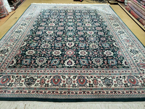 8' X 10' Handmade Indian Oriental Wool Rug Carpet Organic Dye Forest Green Nice - Nuvé
