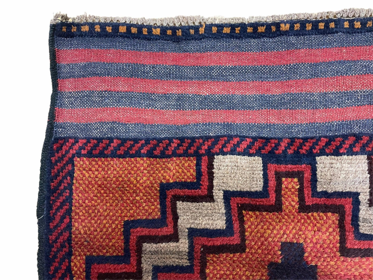 3X5 Vintage Handmade Tribal Wool Rug Balouchi Rug Afghan Rug Red 2' 8" X 4' 8" - Nuvé