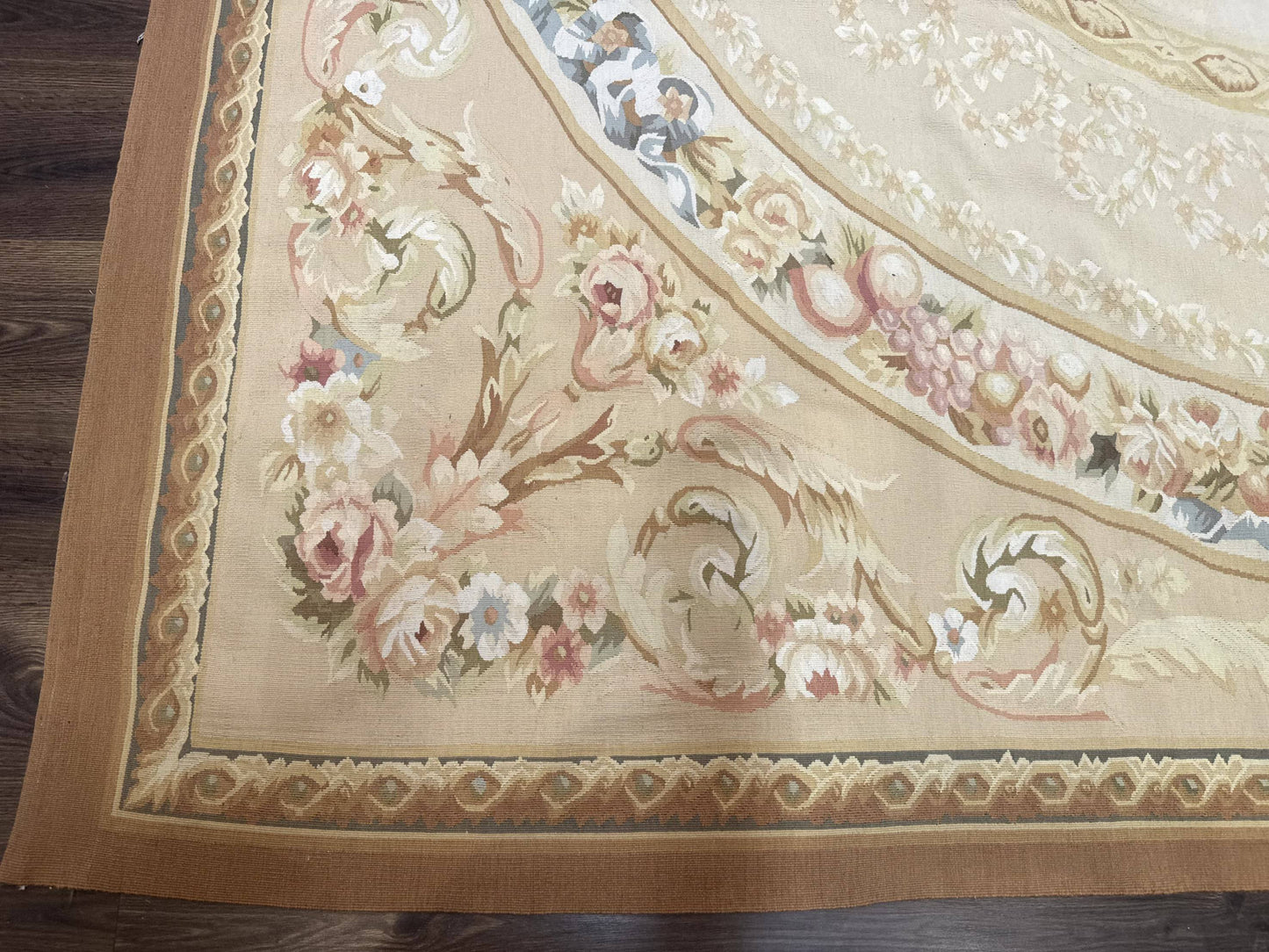 Aubusson Rug 9x12, French European Design, Floral, Elegant - Nuvé