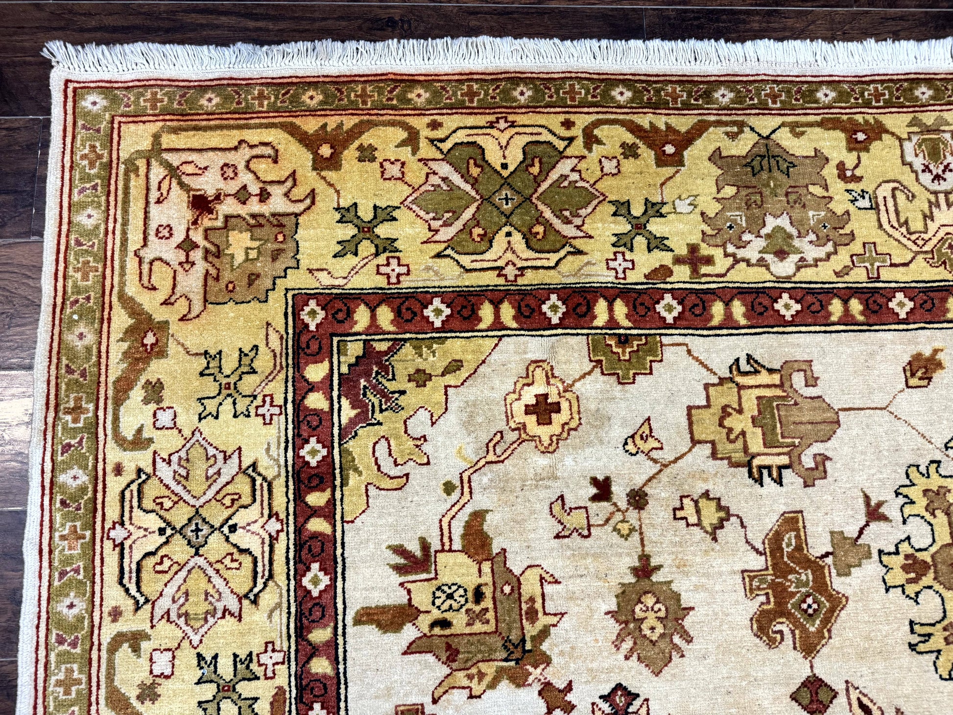 Turkish Oushak Rug 9x12, Oat Color, Wool Carpet - Nuvé