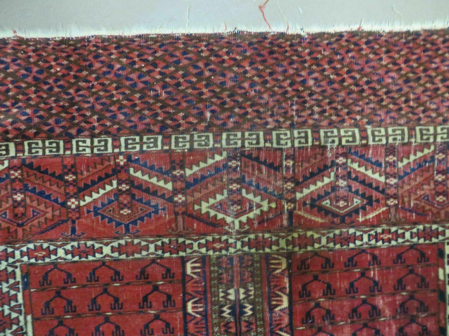 Antique Turkoman Rug 4x5, Ensi Hatchli Tekke Wool Rug - Nuvé